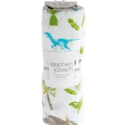 Stephen Joseph Dino Muslin Baby Blankets - cutbabycare.com | baby boutique & care hub* Shop