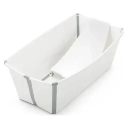 Bath Potty|Stokke - Flexi Bath Bundle Folding Baby Bathtub with Newborn Support, White/Grey - cutbabycare.com | baby boutique & care hub