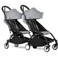 Stokke - Yoyo Double Stroller Bundle, Stone/Black - cutbabycare.com | baby boutique & care hub* Best Sale