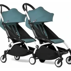 Stokke - Yoyo Double Stroller Bundle, Aqua/White - cutbabycare.com | baby boutique & care hub* New