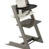 Stokke Tripp Trapp High Chair Bundle - Hazy Grey | Wheat Cream Cushion | Black Tray - cutbabycare.com | baby boutique & care hub* Hot
