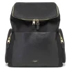 Storksak Alyssa Leather/Nylon Black Nappy Backpack - cutbabycare.com | baby boutique & care hub* Store