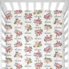 Sugar + Maple Personalized Crib Sheet | Retro Rose - cutbabycare.com | baby boutique & care hub* Sale