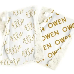 Sugar + Maple Personalized Minky Lovey Repeating Name (Choose your options) - cutbabycare.com | baby boutique & care hub* New