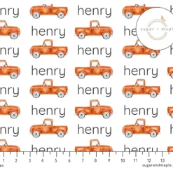 Sugar + Maple Personalized Plush Minky Fleece Personalized Blanket | Truck Orange - cutbabycare.com | baby boutique & care hub* Fashion