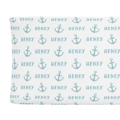 Sugar + Maple Personalized Changing Pad Cover | Anchor Blue - cutbabycare.com | baby boutique & care hub* Outlet