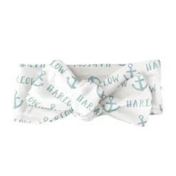 Sugar + Maple Personalized Bow | Anchor Blue - cutbabycare.com | baby boutique & care hub* Discount