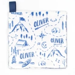 Sugar + Maple Personalized Blue Adventure Map Minky Lovey | Personalized - cutbabycare.com | baby boutique & care hub* Outlet