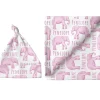 Sugar + Maple Personalized Small Blanket & Hat Set | Elephant Pink - cutbabycare.com | baby boutique & care hub* Discount