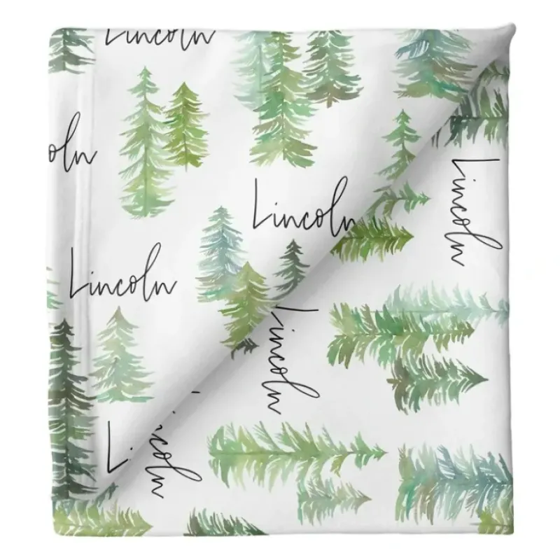 Sugar + Maple Personalized Stretchy Blanket | Pine Tree - cutbabycare.com | baby boutique & care hub* Store