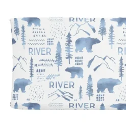 Sugar + Maple Personalized Changing Pad Cover | Woodland Blue - cutbabycare.com | baby boutique & care hub* Best