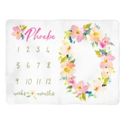 Sugar + Maple Personalized Garden Floral Milestone Blanket - cutbabycare.com | baby boutique & care hub* Store