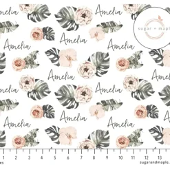 Sugar + Maple Personalized Plush Minky Fleece Personalized Blanket | Tropical Floral - cutbabycare.com | baby boutique & care hub* Store