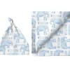 Shop All|Sugar + Maple Personalized Large Blanket & Hat Set | Elephant Blue - cutbabycare.com | baby boutique & care hub