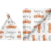 Sugar + Maple Personalized Large Blanket & Hat Set | Truck Orange - cutbabycare.com | baby boutique & care hub* Cheap