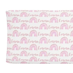 Sugar + Maple Personalized Changing Pad Cover | Rainbow Pink - cutbabycare.com | baby boutique & care hub* Online