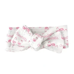 Sugar + Maple Personalized Bow | Flamingo - cutbabycare.com | baby boutique & care hub* Hot