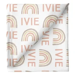 Sugar + Maple Personalized Stretchy Blanket | Rainbow Neutral - cutbabycare.com | baby boutique & care hub* New