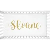 Sugar + Maple Personalized Crib Sheet | Centered Name - cutbabycare.com | baby boutique & care hub* Best Sale