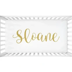 Sugar + Maple Personalized Crib Sheet | Centered Name - cutbabycare.com | baby boutique & care hub* Best Sale