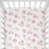 Sugar + Maple Personalized Crib Sheet | Pink Peonies - cutbabycare.com | baby boutique & care hub* Online