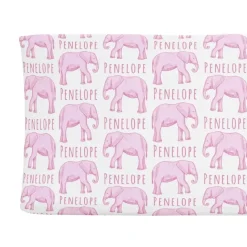 Sugar + Maple Personalized Changing Pad Cover | Elephant Pink - cutbabycare.com | baby boutique & care hub* Cheap