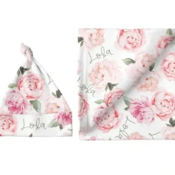 Sugar + Maple Personalized Small Blanket & Hat Set | Peach Peony Blooms - cutbabycare.com | baby boutique & care hub* Clearance