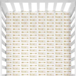 Sugar + Maple Personalized Crib Sheet | Arrow - cutbabycare.com | baby boutique & care hub* Best Sale