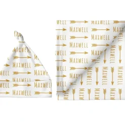 Sugar + Maple Personalized Blanket & Hat Set Small | Arrow - cutbabycare.com | baby boutique & care hub* Hot