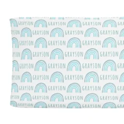 Sugar + Maple Personalized Changing Pad Cover | Rainbow Blue - cutbabycare.com | baby boutique & care hub* Outlet