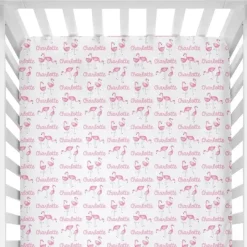 Sugar + Maple Personalized Crib Sheet | Flamingo - cutbabycare.com | baby boutique & care hub* Flash Sale