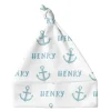 Sugar + Maple Personalized Knotted Baby Hat | Anchor Blue - cutbabycare.com | baby boutique & care hub* Online