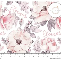 Sugar + Maple Plush Minky Fleece Personalized Blanket | Wallpaper Floral - cutbabycare.com | baby boutique & care hub* Flash Sale