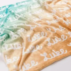Sugar + Maple Plush Minky Fleece Personalized Blanket | Neutral Ombre - cutbabycare.com | baby boutique & care hub* Cheap