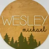 Sugar + Maple Round Personalized Wood Name Sign | Tree Theme - cutbabycare.com | baby boutique & care hub* Best Sale