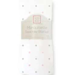 Swaddle Designs - Dottie Heart Pastel Pink Marquisette Swaddle Blanket - cutbabycare.com | baby boutique & care hub* Best