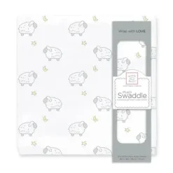 Swaddle Designs - Muslin Swaddle, Moons & Stars, Sterling & Pale Banana - cutbabycare.com | baby boutique & care hub* New