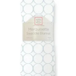 Swaddle Designs - Pastel Blue Mod Circles Marquisette Swaddle Blanket - cutbabycare.com | baby boutique & care hub* New
