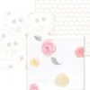 Swaddle Designs - 3Pk Muslin Swaddle Blankets, Watercolor Roses - cutbabycare.com | baby boutique & care hub* Shop