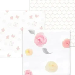 Swaddle Designs - 3Pk Muslin Swaddle Blankets, Watercolor Roses - cutbabycare.com | baby boutique & care hub* Shop