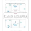 Shop All|Swaddle Designs - 3Pk Muslin Swaddle Blankets, Little Ships - cutbabycare.com | baby boutique & care hub