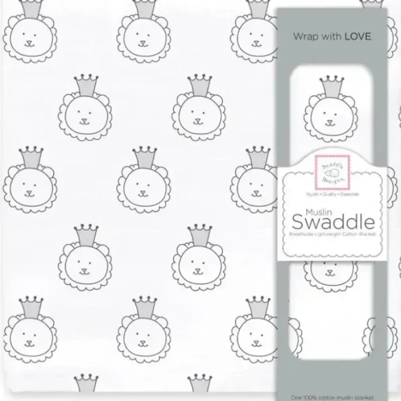 Swaddle Designs - Royal Lion Muslin Swaddle Blanket - cutbabycare.com | baby boutique & care hub* Discount