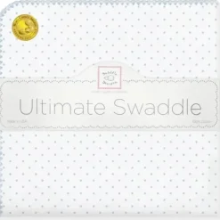 Swaddle Designs - Ultimate Swaddle Blanket, Polka Dots, Pastel Blue - cutbabycare.com | baby boutique & care hub* Cheap