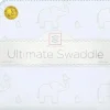 Swaddle Designs - Ultimate Swaddle Blanket, Sterling Deco Elephants, Blue - cutbabycare.com | baby boutique & care hub* Online