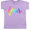 Sweet Wink - Four Bright Rainbow Short Sleeve Shirt Birthday Tee, 4T - cutbabycare.com | baby boutique & care hub* Hot