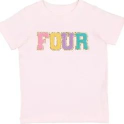Sweet Wink - Fourth Kids Birthday Patch Short Sleeve T-Shirt - cutbabycare.com | baby boutique & care hub* Fashion