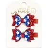 Sweet Wink - Kids 4Th Of July Hair Clips Flag Bow Clip Set - cutbabycare.com | baby boutique & care hub* Clearance