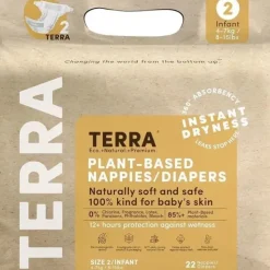 Terra - 22Ct 85% Plant-Based Diapers, Size 2 - cutbabycare.com | baby boutique & care hub* Best