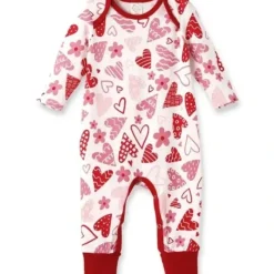 Tesa Babe - Baby Girl's Valentine Hearts Bamboo Romper - cutbabycare.com | baby boutique & care hub* Fashion