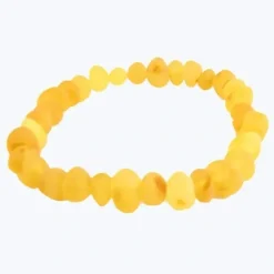 The Amber Monkey - 7-8 inch Baltic Amber Raw Lemon Stretch Bracelet - cutbabycare.com | baby boutique & care hub* Best